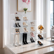 Japan Unprinted Shoe Cabinet Acrylic Shoe Box Transparent Home Door High Heel Rack Storage Artifact Long Boot Storage 1*1*1cm Default Value Default Value Fully Transparent Front Opening 6 pcs 6 pcs
