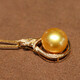 Heart ancient gold pearl pendant seawater necklace 18k gold diamond light luxury clavicle chain holiday gift 12-13mm
