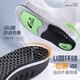 JVBV arch support insoles for men, soft elastic for long-lasting sports, high elastic shock absorption, green and black, size 4344