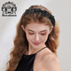 Royal sasa royal salsa silk yarn headband large teeth non-slip high skull fairy headband hairpin fluffy hair volume headwear for women