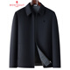 Montagut cashmere jacket for middle-aged men with lapel autumn and winter business casual loose jacket dad jacket woolen wool dark gray L 175/92A