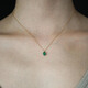L.Bardeen 18K gold emerald color gold necklace women's jewelry pendant AU750 clavicle chain jewelry as a birthday gift for girlfriend 18k gold