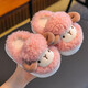 Winter children's cotton slippers for boys and girls, warm and plush, small and medium-sized children, infants and young children, home baby lamb cotton slippers, light coffee slippers, 12, 26/27 size (shoe length 16CM, suitable for feet 15