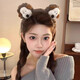 Cute head dog headband, plush cat headband, hair accessory, face wash and makeup special press hairpin for women 2025 new style 2# plush dog headband