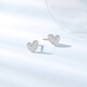 Chao Acer Love Platinum Earrings Platinum PT950 Sparkling Earrings Birthday Gift for Women Priced One Pair, Labor Cost 280 Yuan 2.1g