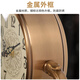 Hanshi (Hense) European metal desk clock living room decoration clock fashionable high-end table clock light luxury quartz clock HD6318 alloy + marble