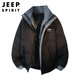 JEEP SPIRIT Jeep cotton jacket for men and women, men's jacket, winter stand-up collar cotton jacket, thickened fake two-piece cold-proof and warm bread jacket