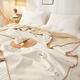 TURBOSUN blanket winter thickened plus velvet single person can sleep naked ins milk plush blanket office nap shawl air conditioner cover waffle milk white Class A cat petting feel does not shed velvet 200x230cm double blanket