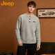 Jeep (JEEP) American brand Henry collar sweater men's 2025 autumn new loose casual lazy style sweater men's navy blue 3XL