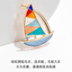 Mendali brooch for women, delicate micro-inlay craftsmanship, high-end fashion corsage brooch for sailing suit, niche design, gold-color style
