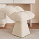 Fengxi designer creative dressing table makeup stool living room small stool shoe changing stool rotating low stool sofa stool manicure chair milk coffee color cannot rotate chenille fabric