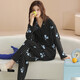 Yimanan pure cotton couple pajamas men's spring and autumn lapel cardigan cartoon cute can be worn outside loose casual women's home clothes K6K868 2XL men's style