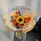 Flowers from the same city, sunflowers and roses mix and match bouquets for birthday gifts for girlfriends, best friends, and elders. Flowers from the flower shop. Sunshine all the way | Single sunflower with champagne orange Barbie mix and match bouquet