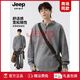JEEP SPIRIT High-End Henry Collar Sweater Men's Autumn and Winter 2025 New Lazy Style Bottoming Sweater Jacket Men's Dark Gray M Recommended Weight 95-110Jin Jin is equal to 0.5 kg