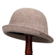 Fangchi Hat Women's Autumn and Winter Mother's Versatile Solid Color Curly Face Showing Small Fisherman Hat Fashionable Warm Woolen Basin Hat Mocha Color M(56-58cm)