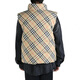 BURBERRY Christmas gift Burberry Plaid stand collar two-way zipper with down vest Men's light brown light brown M