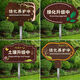 Wood grain greening upgrade, maintenance and reminder sign, waterproof and sunscreen, please do not trample on lawn reseeding in scenic parks, LHYHZ-11 50*70cm