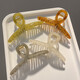 Jelly Color 11CM Cross Clip Temperament Hair Clip Simple Shark Clip Bath Hair Clip Headwear Women Jelly Coffee 11CM