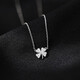 Simple cold style necklace, silver four-leaf clover necklace, women's niche light luxury new lucky leaf pendant necklace, silver four-leaf clover necklace, one FX model, no Specifications