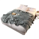 RSRDDY flannel blanket bed blanket coral velvet leg office sofa blanket student winter thickened warm sheets dark purple 200x230 extra large blanket warm bedding dual use