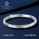Duozun pt950 genuine platinum bracelet for women semi-solid small daisy bracelet new platinum bracelet birthday Chinese Valentine's Day gift inner diameter 57mm 21-22g face width about 4.5mm