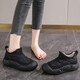 Old cotton shoes with velvet to keep warm in winter, slip-on mother's shoes, non-slip soft sole, black sports and casual shoes, black 35, ready for delivery