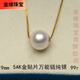MHFDO Passepartout Perfect Round Aurora Freshwater Pearl Transfer Bead Necklace White Rose S925 Silver Accessories P PBF167