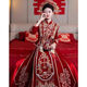 Yuandi Xiuhe dress bride 2025 new wedding Chinese style toasting dress small dragon and phoenix gown autumn tassel Xiapei upgraded version free butterfly headdress M