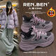 RENBEN women's winter warm plus fleece shoes 2025 new versatile student casual sports shoes