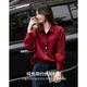 Shangjing Shirt Women's 25th Winter New Women's Retro Brushed Relaxation Exquisite Pocket Loose Versatile Lapel Shirt Women