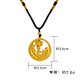 Yongsi Lao Phoenix 999 Imitation Gold Pure Gold Lanyard Pendant for Men and Women Imitation Gold Peace Buckle Necklace Taiping Pendant Lotus Year Fish