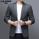 Lilan men's suits for middle-aged men 2025 new spring and autumn business casual fashion high-end small suits single suit jacket Lilan suit blue 306 4XL 195