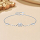 Jin Zhifu inherited platinum bracelet for women with small waist PT950 round cake LOVE crushed ice bracelet for girlfriend and wife birthday gift small waist bracelet about 3.2 grams