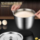 Anti-scald double ears stainless steel lard can large capacity lard pot high temperature resistant household seasoning jar double ears with lid open lard can 3 liters + soup shell