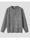 Xiaohongshu's hot style light gray circle yarn Henry collar sweater men's winter lazy style relaxed knitted sweater light gray upgraded model M M
