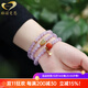 GONMCEAN Purple Dream Kunzite Bracelet Women's 108 Cat's Eye Lavender Crystal Bracelet Purple Birthday Cat's Eye Kunzite Gourd Style 6mm