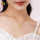 CHINA GOLD Bowknot Gold Pendant Women's Fugitive Princess Necklace Pure Gold Clavicle Chain Valentine's Day Birthday Gift for Girlfriend Today/Next Day Delivery Bowknot Pendant with S925 Chain Approximately 0.7g