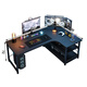 Shanshan Wood Art Corner Computer Desk Desktop Bedroom Home Desk Bookshelf Integrated Double Gaming Table Corner Office Desk