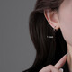 Earrings sterling silver genuine 999 plain hoop earrings for pierced ears niche style earrings ear buckles high-end ear bone nails outer diameter 12mm pure silver earrings pair small earlobes