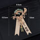 New national fashion bride and groom father mother wedding corsage simple wedding corsage suit brooch emerald green - corsage 1 box