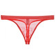 Junjunjia new product men's transparent thong thin mesh sexy underwear breathable young men white M