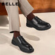 Belle Commuting Business Leather Shoes 2025 Men's Leather Pleated Height Casual Shoes A1373AM4 Black 2 40