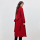 Shandubila New Year Red Long 100% Wool Coat Women's Winter Women's Waist Slimming Double-sided Woolen Commuting Coat