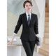 Suit Suit Women's Business Wear Formal 2025 Spring New Casual Temperament Work Wear Suit Suit Black Jacket + Trousers (502) XL Recommended 110-120Jin Jin equals 0.5 kg