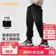 Balabala children's clothing children's pants boys and girls trousers autumn and winter sports versatile casual pants fashion sweatpants leggings trendy winter black - plus velvet to keep warm 130