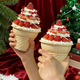 Yusenyi ice cream large cone cup Christmas cake box decoration strawberry mousse dessert packaging box baking packaging box 5 pieces 5 sets of boxes (with lid) see picture