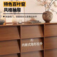 Solid wood core sideboard integrated wall-mounted floor-standing storage rack nine-drawer cabinet bookcase storage cabinet living room dining table cabinet guardrail type solid wood ecological board Lantau cedar wood color 120*24*60cm