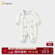 Tongtai (TONGTAI) baby jumpsuit spring and autumn pure cotton baby clothes newborn side-opening romper pajamas blue 73cm