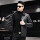 Haining Men's Leather Jacket Removable Liner Leather Jacket Men's First Layer Cowhide Lapel Machine Outer Black One Size 170L Suitable for 80-110Jin Jin is equal to 0.5 kg