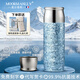MOORMANLLY French pure titanium thermos tea cup office gift stewed tea titanium cup birthday gift for men and women Valentine's Day Glacier Blue丨410ML pure titanium inside and outside gift box gift bag